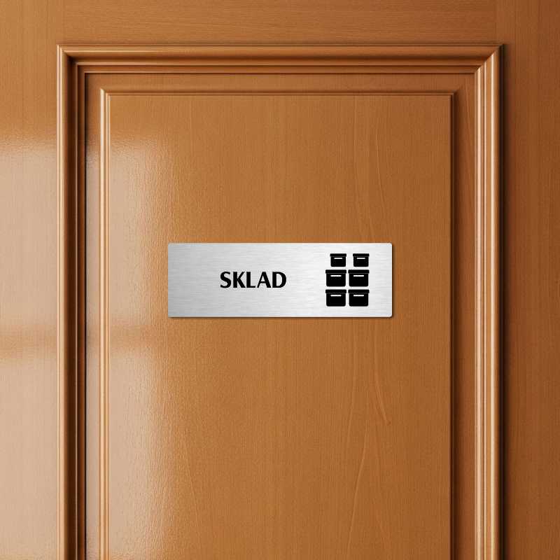 Sklad, 200x66mm, zlatá popiska s okrasným rámečkem  